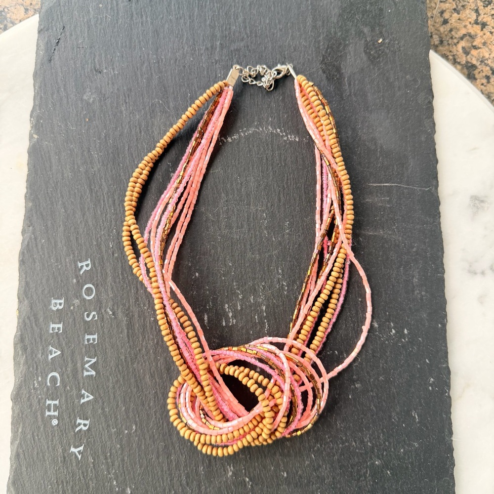 Beaded Bohemian Knot Statement Necklace